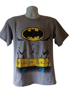 Batman Gray Tee with Black Logo Print